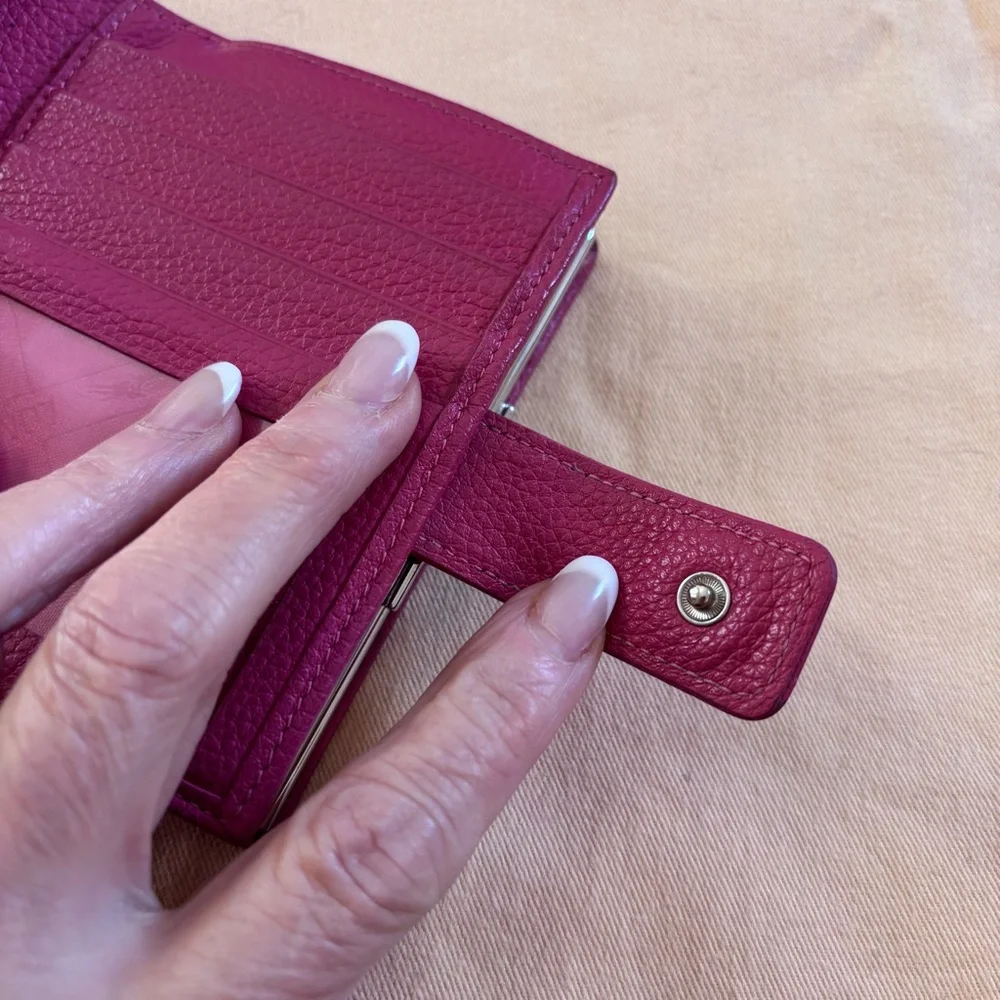 Longchamp Le Foulonné Leather French Wallet RARE COLOR - Picture 5 of 11